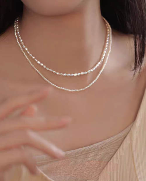 Classic Pearl Silver Necklace