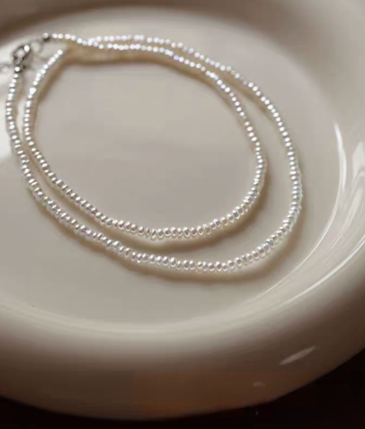 Classic Pearl Silver Necklace