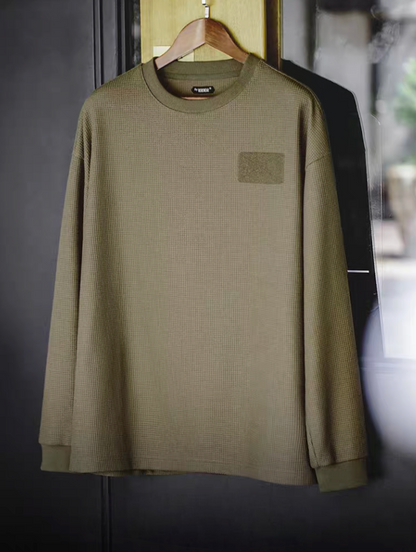 Custom Velcro Long Sleeve Waffle Tee