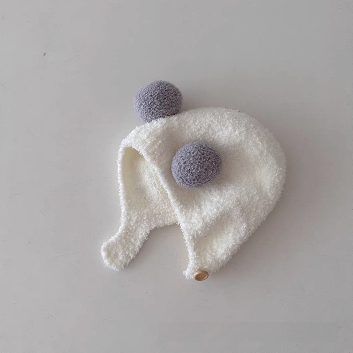 Baby Ear Protection Pom Pom Hat